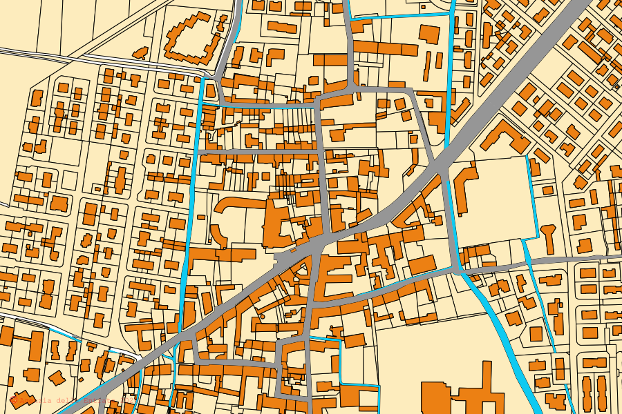 Mappa catastale del centro di Pompiano: particelle e fabbricati, cartografia Agenzia delle Entrate