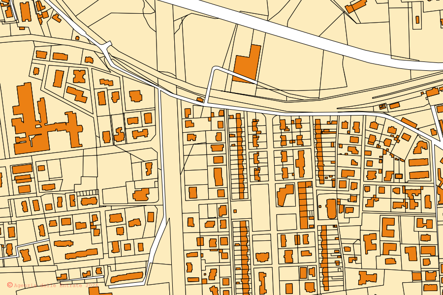 Mappa catastale del centro di Ponte San Pietro: particelle e fabbricati, cartografia Agenzia delle Entrate