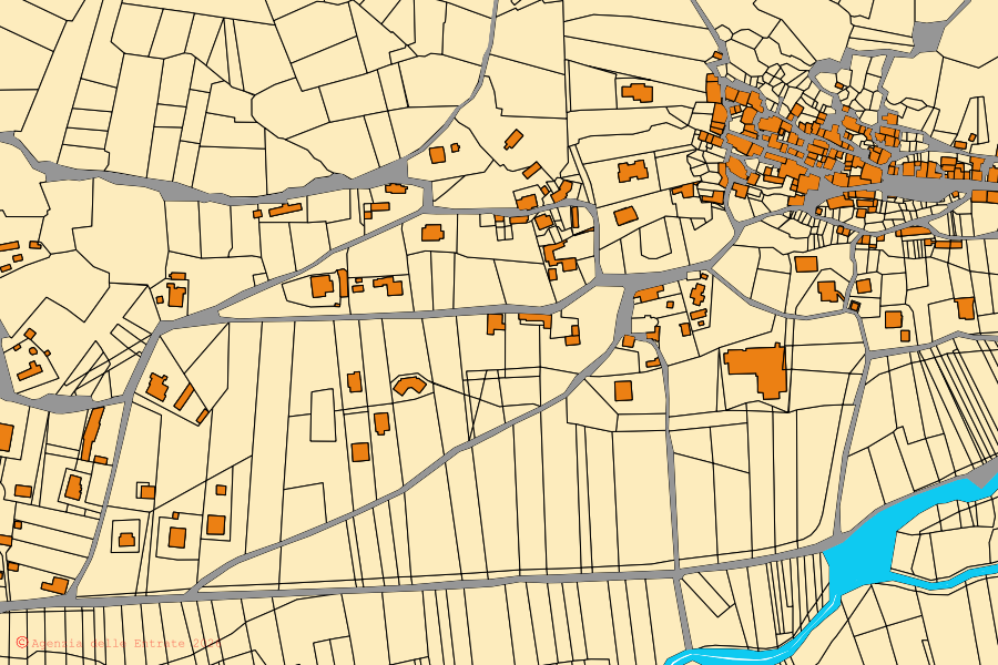 Mappa catastale del centro di Pontecorvo: particelle e fabbricati, cartografia Agenzia delle Entrate