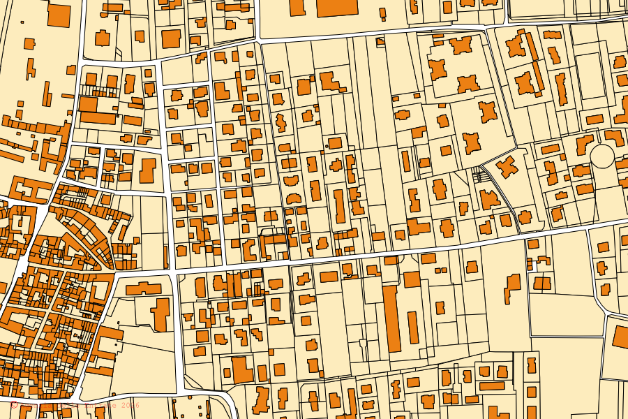 Mappa catastale del centro di Pontirolo Nuovo: particelle e fabbricati, cartografia Agenzia delle Entrate