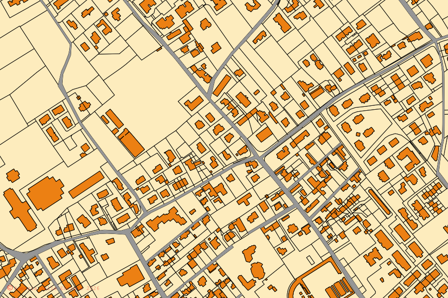 Mappa catastale del centro di Pordenone: particelle e fabbricati, cartografia Agenzia delle Entrate