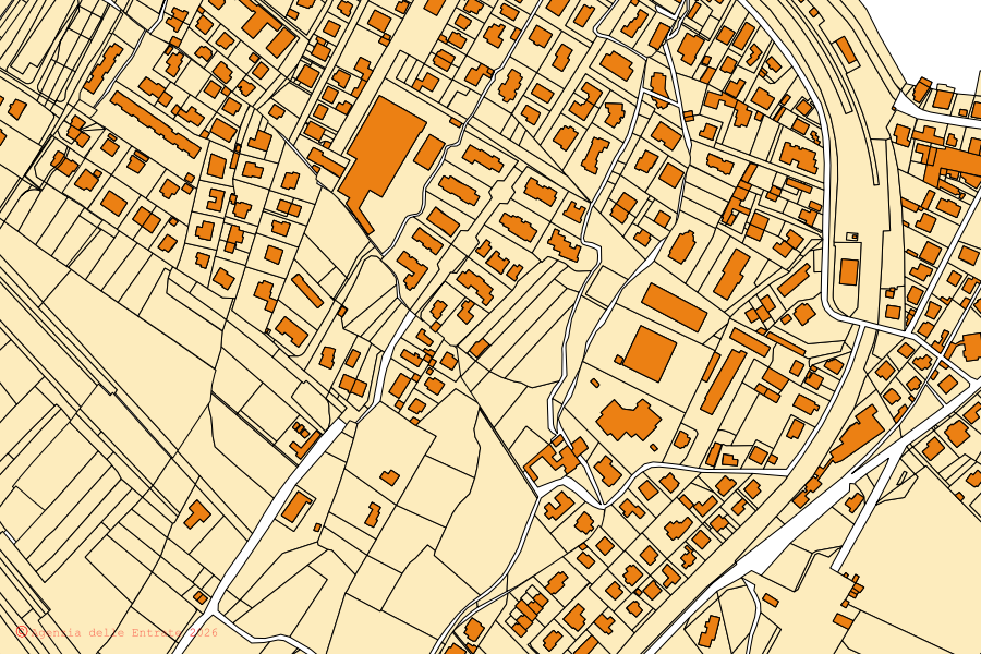 Mappa catastale del centro di Porto Ceresio: particelle e fabbricati, cartografia Agenzia delle Entrate