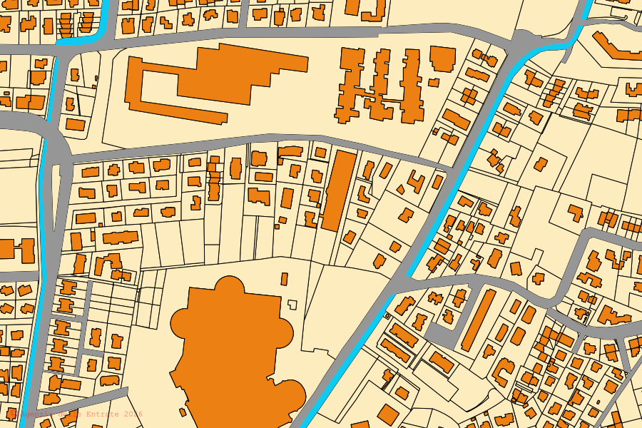 Mappa catastale del centro di Portogruaro: particelle e fabbricati, cartografia Agenzia delle Entrate