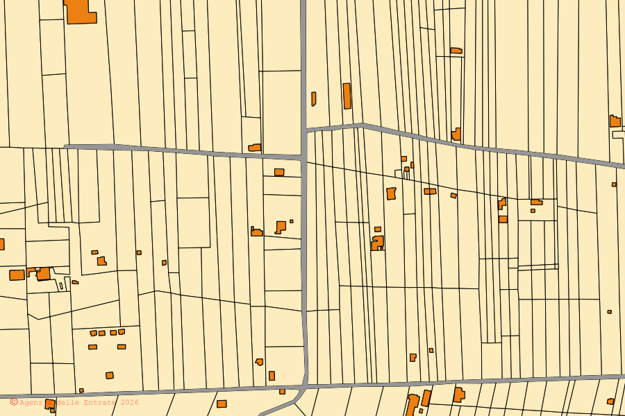 Mappa catastale del centro di Portopalo di Capo Passero: particelle e fabbricati, cartografia Agenzia delle Entrate