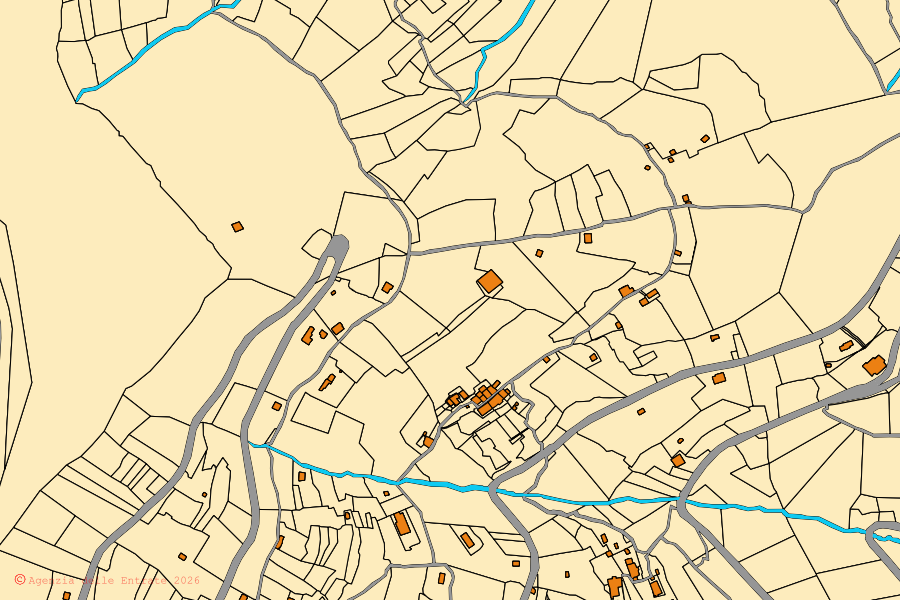 Mappa catastale del centro di Portovenere: particelle e fabbricati, cartografia Agenzia delle Entrate