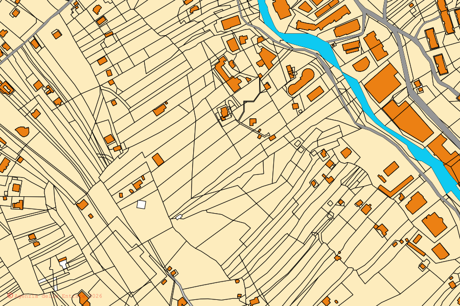 Mappa catastale del centro di Potenza: particelle e fabbricati, cartografia Agenzia delle Entrate