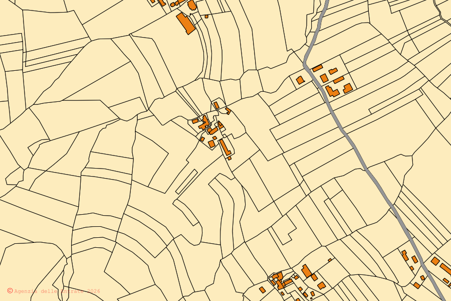 Mappa catastale del centro di Pozzol Groppo: particelle e fabbricati, cartografia Agenzia delle Entrate
