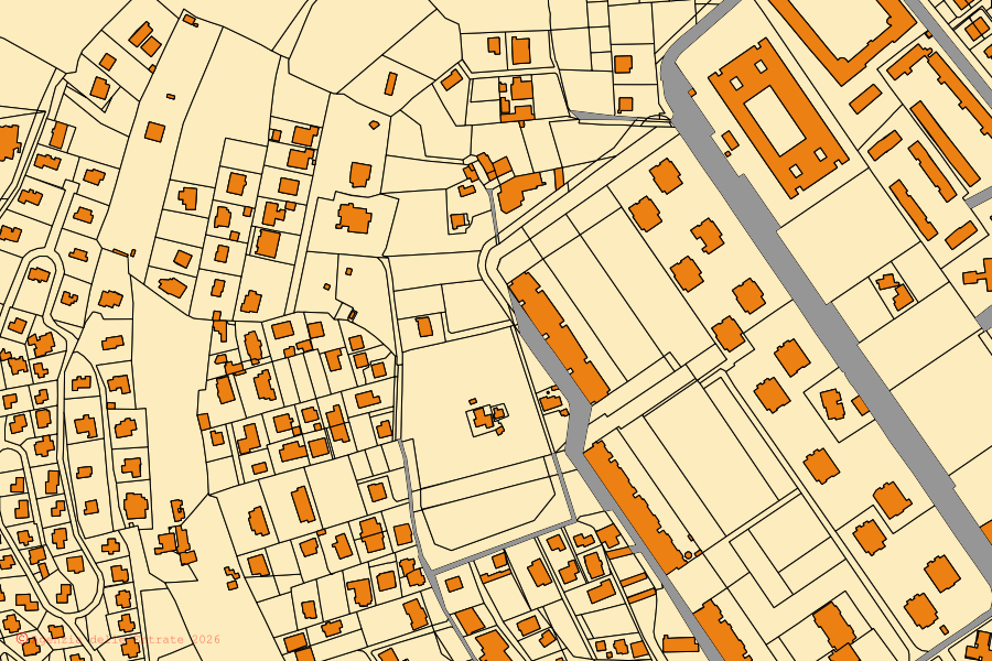Mappa catastale del centro di Pozzuoli: particelle e fabbricati, cartografia Agenzia delle Entrate