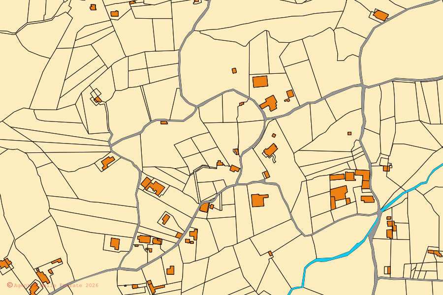 Mappa catastale del centro di Pratella: particelle e fabbricati, cartografia Agenzia delle Entrate