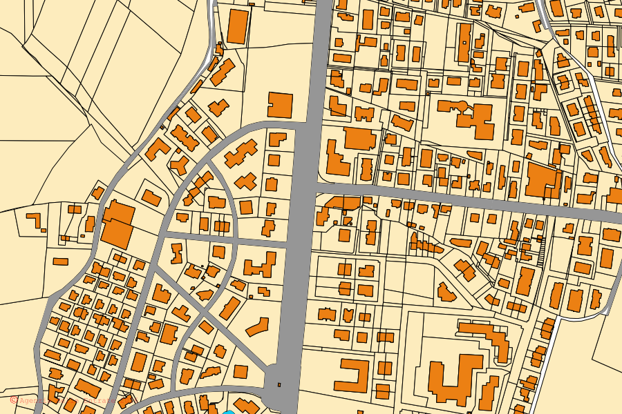 Mappa catastale del centro di Preganziol: particelle e fabbricati, cartografia Agenzia delle Entrate
