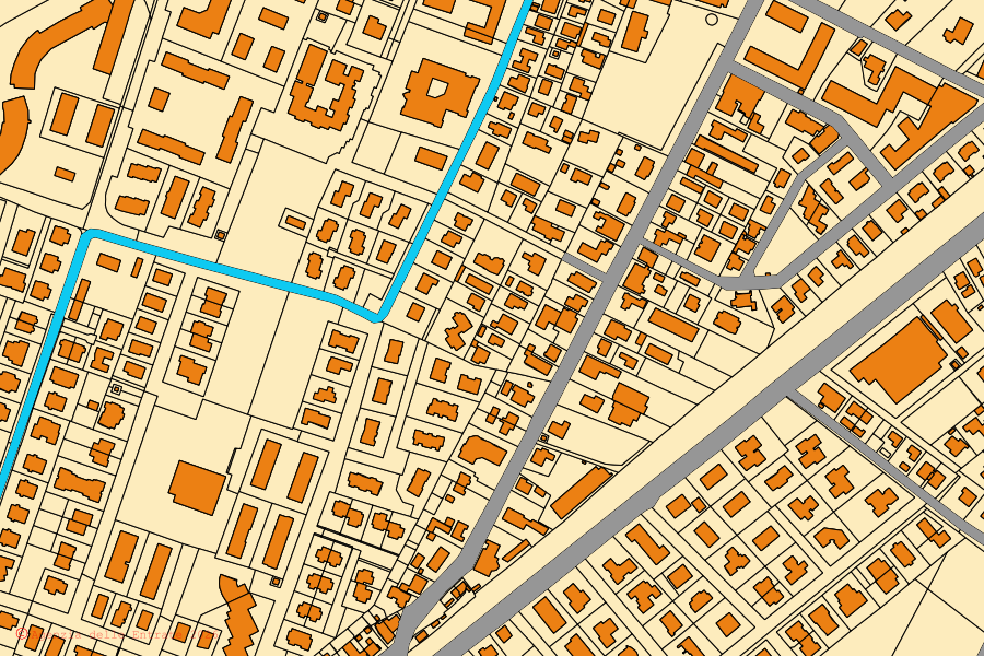 Mappa catastale del centro di Quarto d'Altino: particelle e fabbricati, cartografia Agenzia delle Entrate