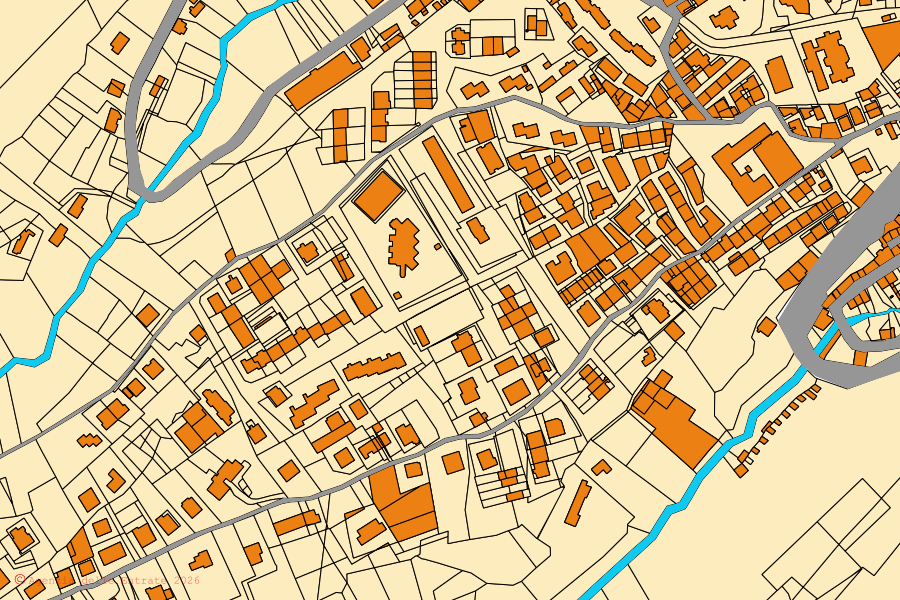 Mappa catastale del centro di Rapolla: particelle e fabbricati, cartografia Agenzia delle Entrate