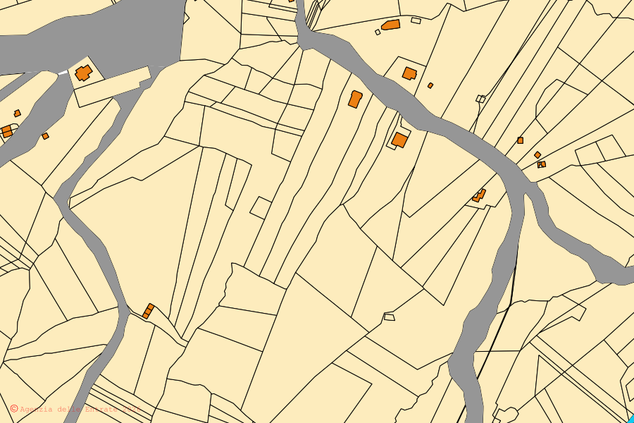Mappa catastale del centro di Rapone: particelle e fabbricati, cartografia Agenzia delle Entrate