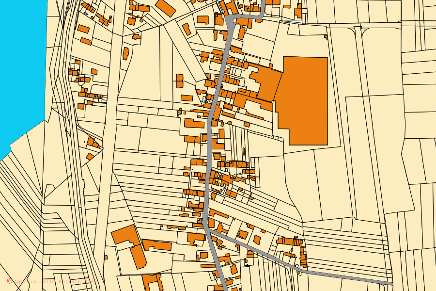 Mappa catastale del centro di Rea: particelle e fabbricati, cartografia Agenzia delle Entrate