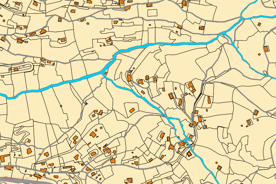 Mappa catastale del centro di Recco: particelle e fabbricati, cartografia Agenzia delle Entrate