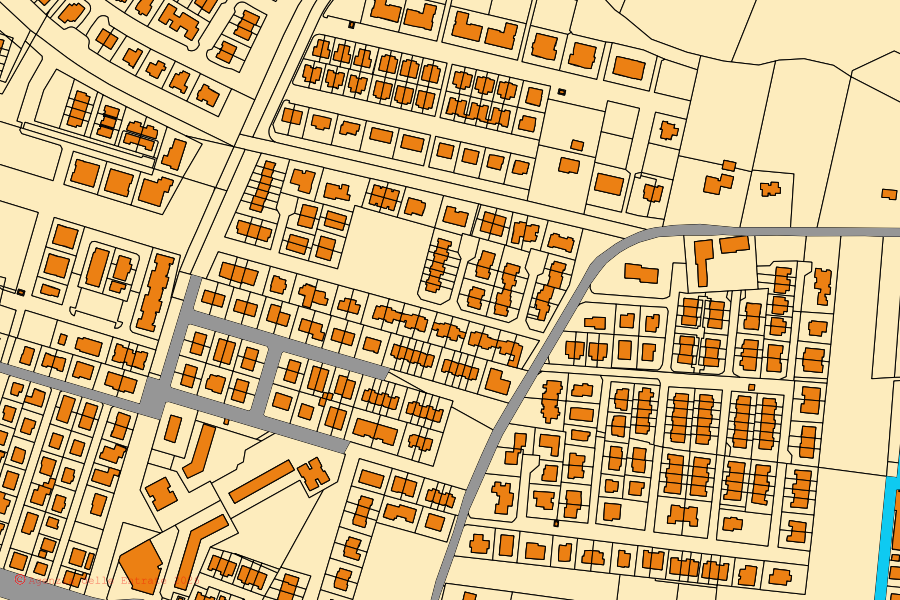 Mappa catastale del centro di Reggiolo: particelle e fabbricati, cartografia Agenzia delle Entrate