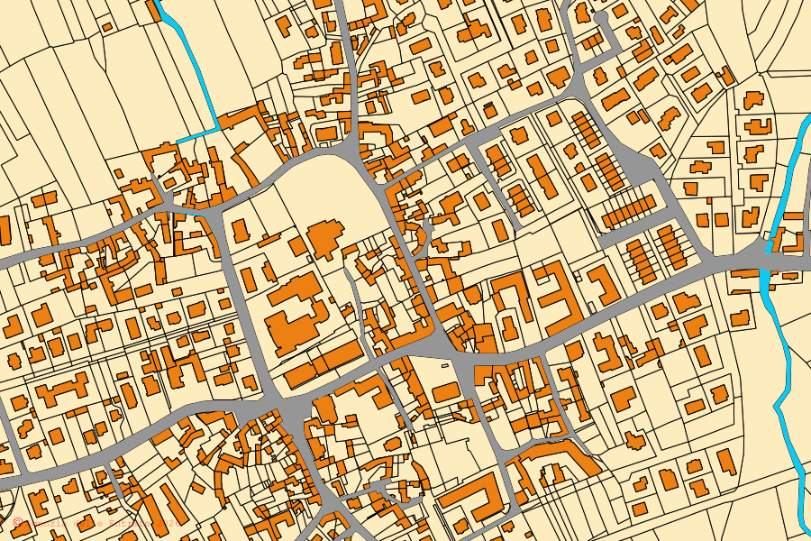 Mappa catastale del centro di Remanzacco: particelle e fabbricati, cartografia Agenzia delle Entrate