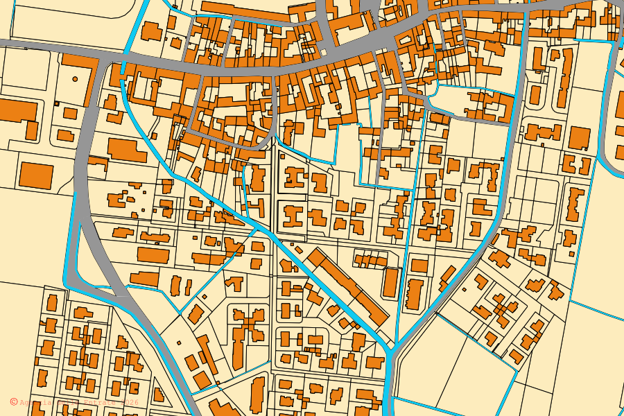 Mappa catastale del centro di Remedello: particelle e fabbricati, cartografia Agenzia delle Entrate