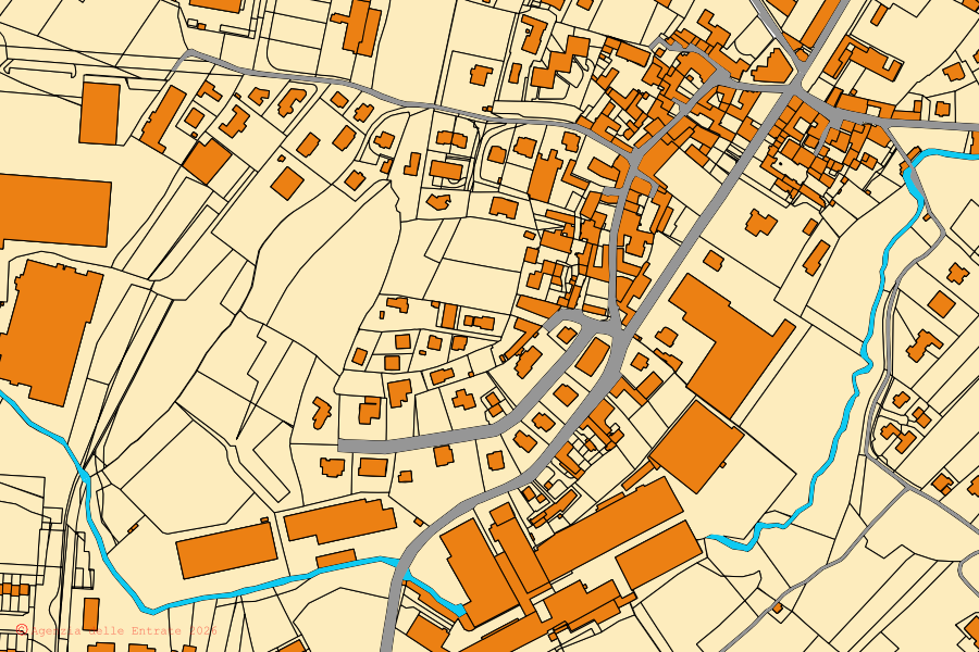Mappa catastale del centro di Renate: particelle e fabbricati, cartografia Agenzia delle Entrate