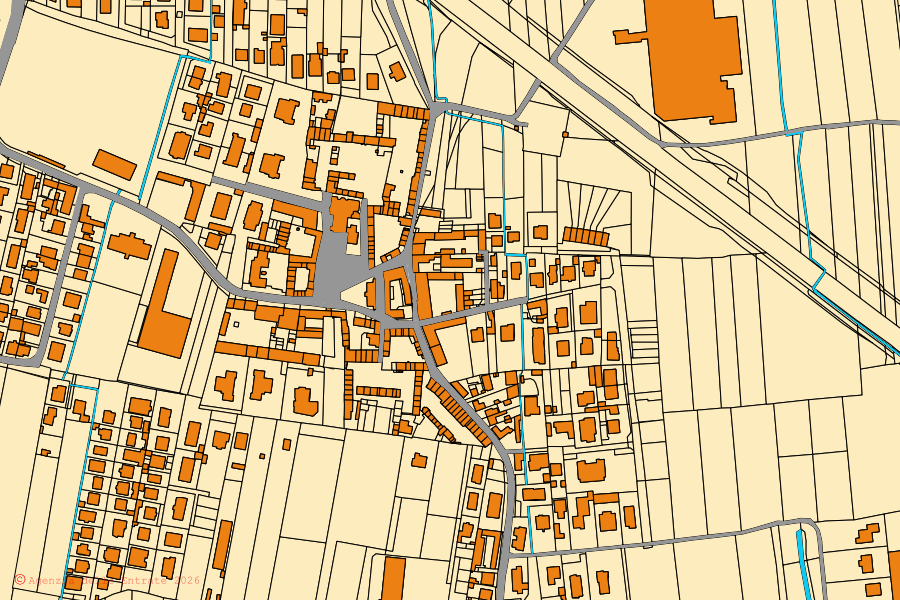 Mappa catastale del centro di Rho: particelle e fabbricati, cartografia Agenzia delle Entrate