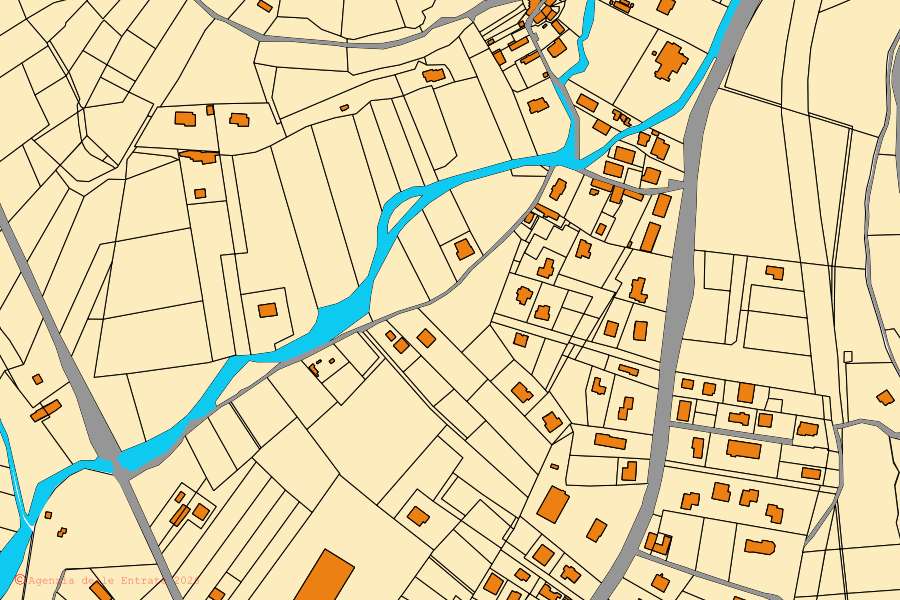 Mappa catastale del centro di Rieti: particelle e fabbricati, cartografia Agenzia delle Entrate