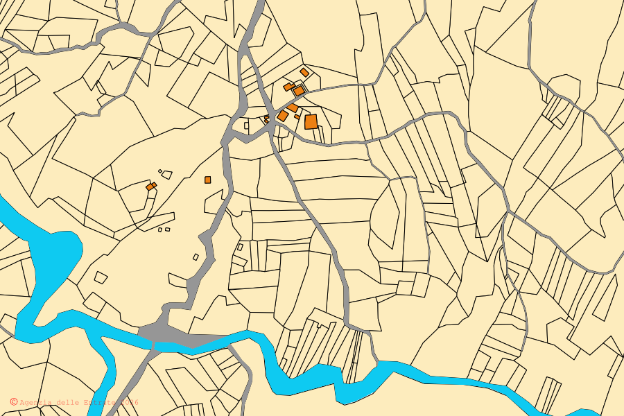 Mappa catastale del centro di Ripabottoni: particelle e fabbricati, cartografia Agenzia delle Entrate
