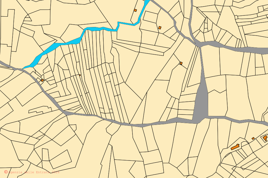 Mappa catastale del centro di Ripalimosani: particelle e fabbricati, cartografia Agenzia delle Entrate