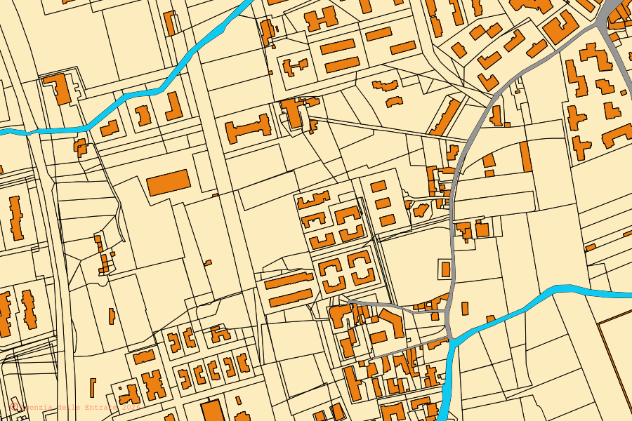 Mappa catastale del centro di Riposto: particelle e fabbricati, cartografia Agenzia delle Entrate