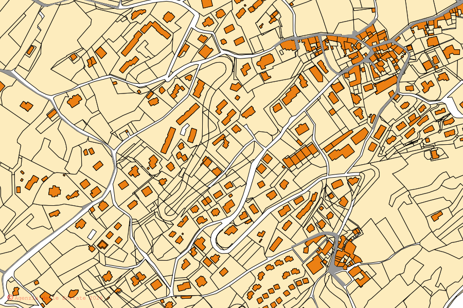Mappa catastale del centro di Riva di Solto: particelle e fabbricati, cartografia Agenzia delle Entrate