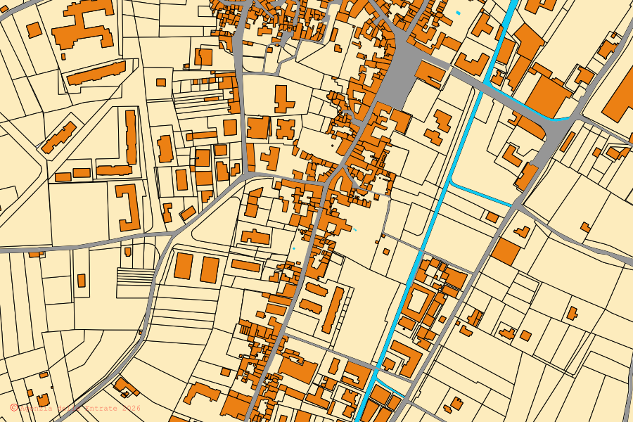 Mappa catastale del centro di Roccapiemonte: particelle e fabbricati, cartografia Agenzia delle Entrate