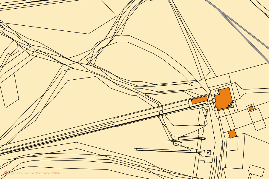 Mappa catastale del centro di Roccaraso: particelle e fabbricati, cartografia Agenzia delle Entrate