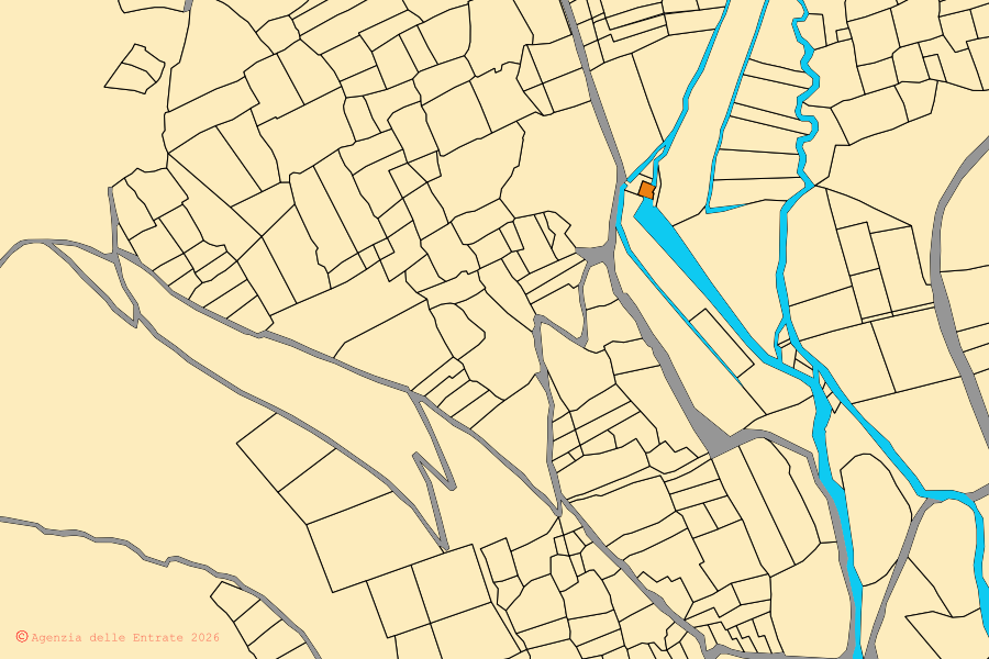 Mappa catastale del centro di Roccasecca dei Volsci: particelle e fabbricati, cartografia Agenzia delle Entrate