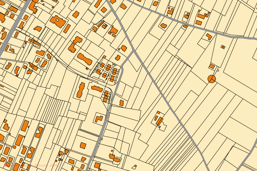 Mappa catastale del centro di Roccasecca: particelle e fabbricati, cartografia Agenzia delle Entrate