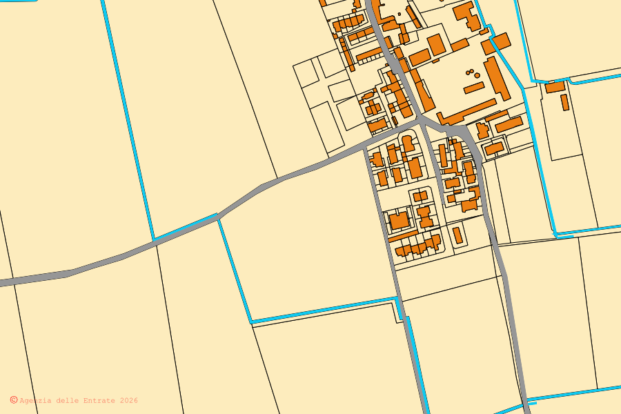 Mappa catastale del centro di Rognano: particelle e fabbricati, cartografia Agenzia delle Entrate