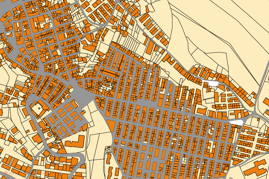 Mappa catastale del centro di Rosarno: particelle e fabbricati, cartografia Agenzia delle Entrate