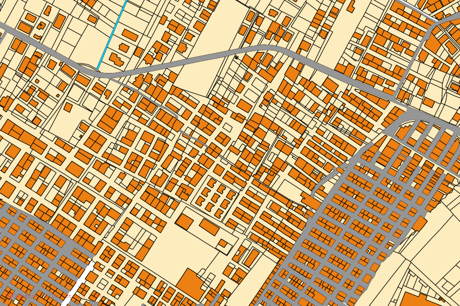 Mappa catastale del centro di Rosolini: particelle e fabbricati, cartografia Agenzia delle Entrate