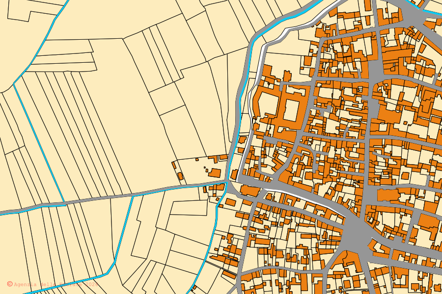 Mappa catastale del centro di Sale: particelle e fabbricati, cartografia Agenzia delle Entrate