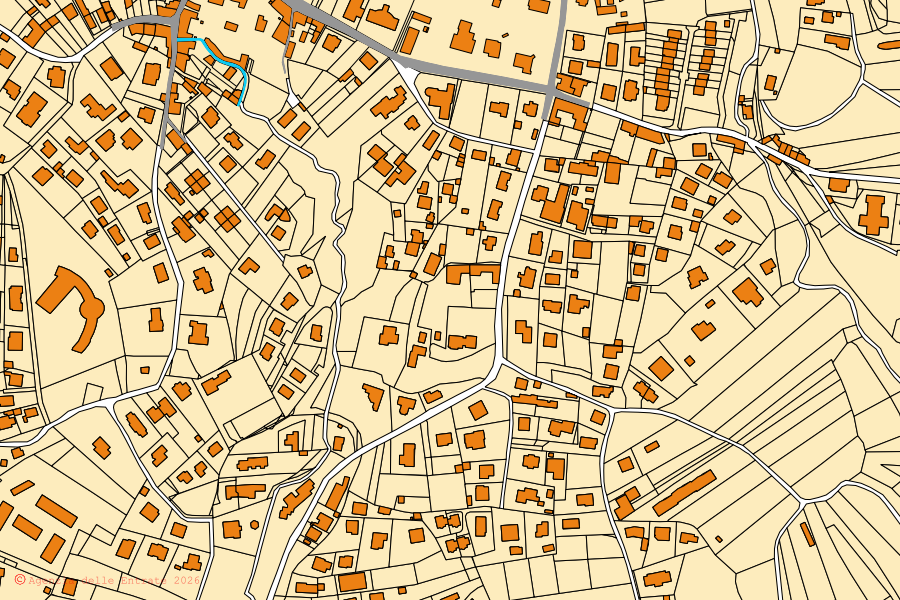 Mappa catastale del centro di Saltrio: particelle e fabbricati, cartografia Agenzia delle Entrate