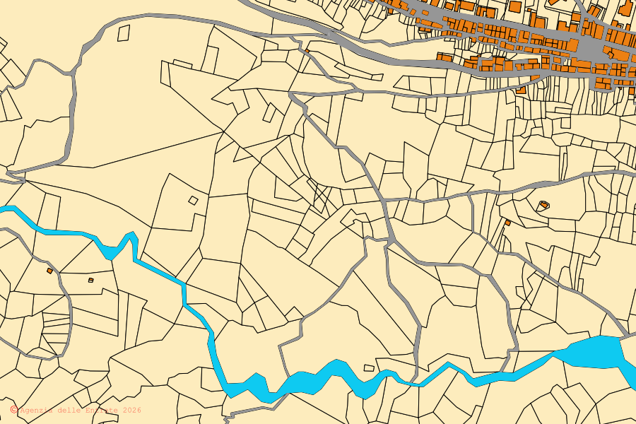 Mappa catastale del centro di San Buono: particelle e fabbricati, cartografia Agenzia delle Entrate