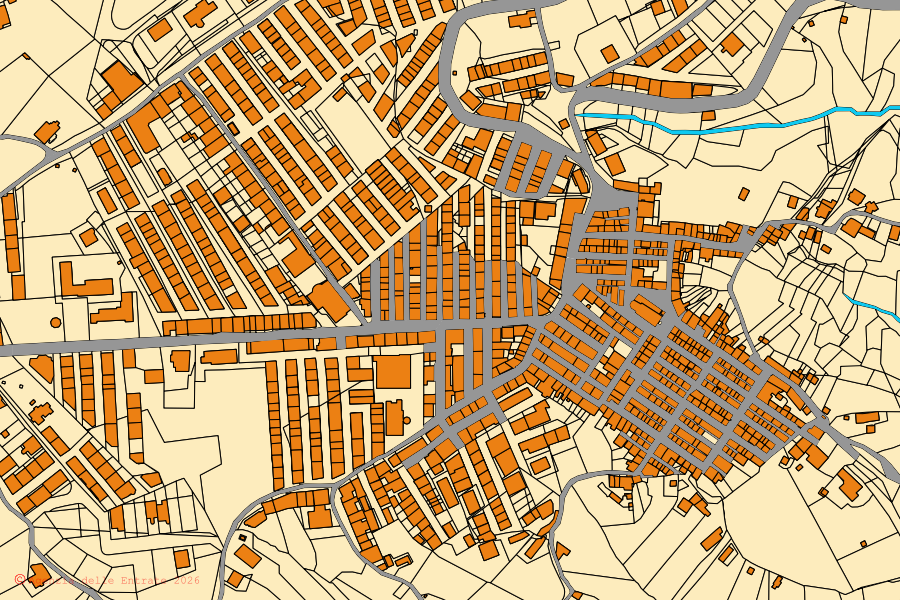 Mappa catastale del centro di San Calogero: particelle e fabbricati, cartografia Agenzia delle Entrate