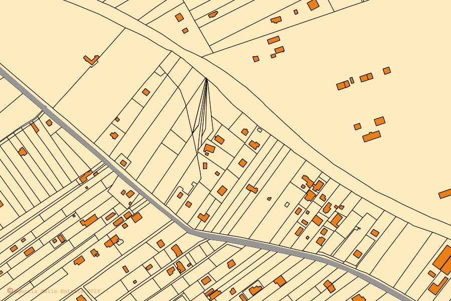 Mappa catastale del centro di San Cesareo: particelle e fabbricati, cartografia Agenzia delle Entrate