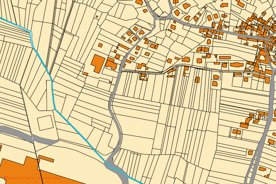 Mappa catastale del centro di San Didero: particelle e fabbricati, cartografia Agenzia delle Entrate