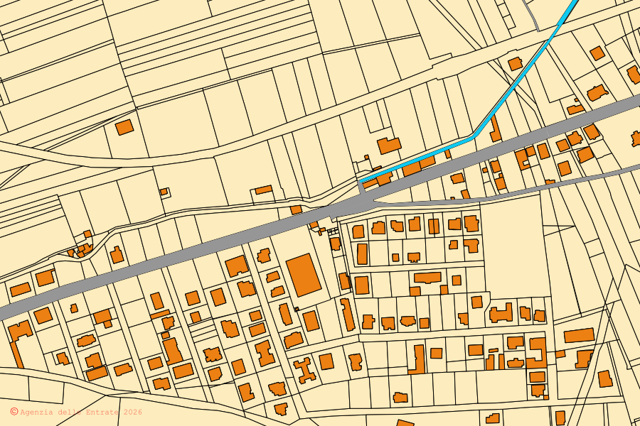 Mappa catastale del centro di San Felice a Cancello: particelle e fabbricati, cartografia Agenzia delle Entrate
