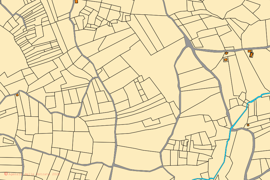 Mappa catastale del centro di San Felice del Molise: particelle e fabbricati, cartografia Agenzia delle Entrate