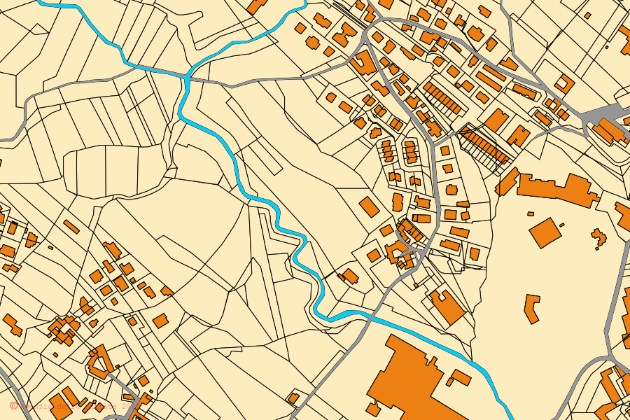 Mappa catastale del centro di San Fermo della Battaglia: particelle e fabbricati, cartografia Agenzia delle Entrate