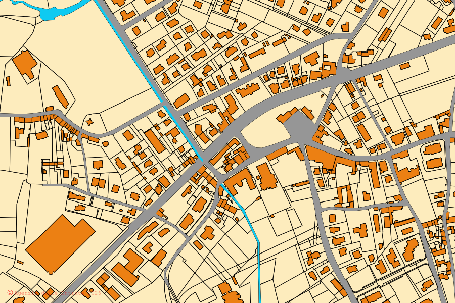 Mappa catastale del centro di San Fior: particelle e fabbricati, cartografia Agenzia delle Entrate