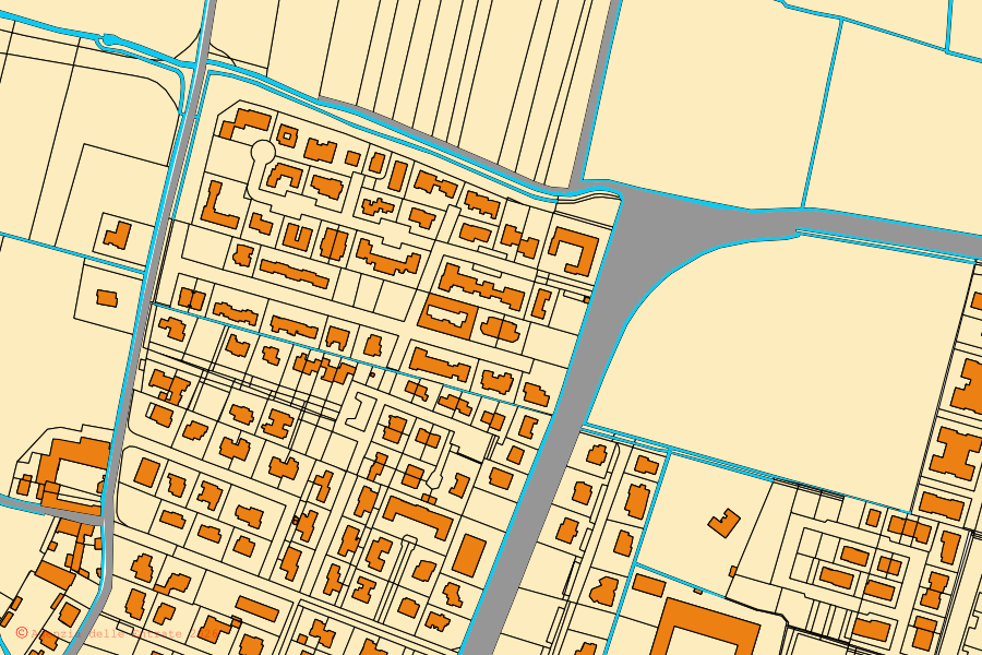 Mappa catastale del centro di San Gervasio Bresciano: particelle e fabbricati, cartografia Agenzia delle Entrate
