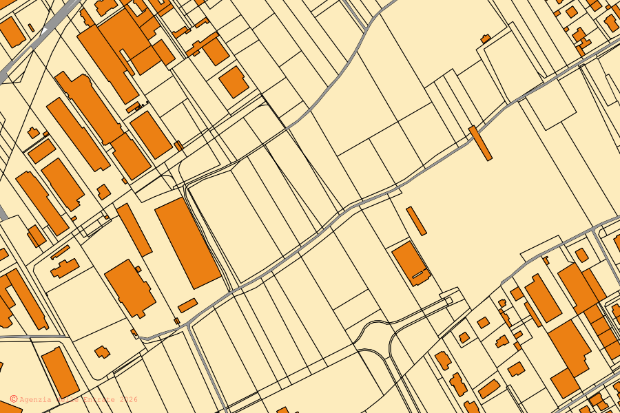 Mappa catastale del centro di San Giorgio su Legnano: particelle e fabbricati, cartografia Agenzia delle Entrate