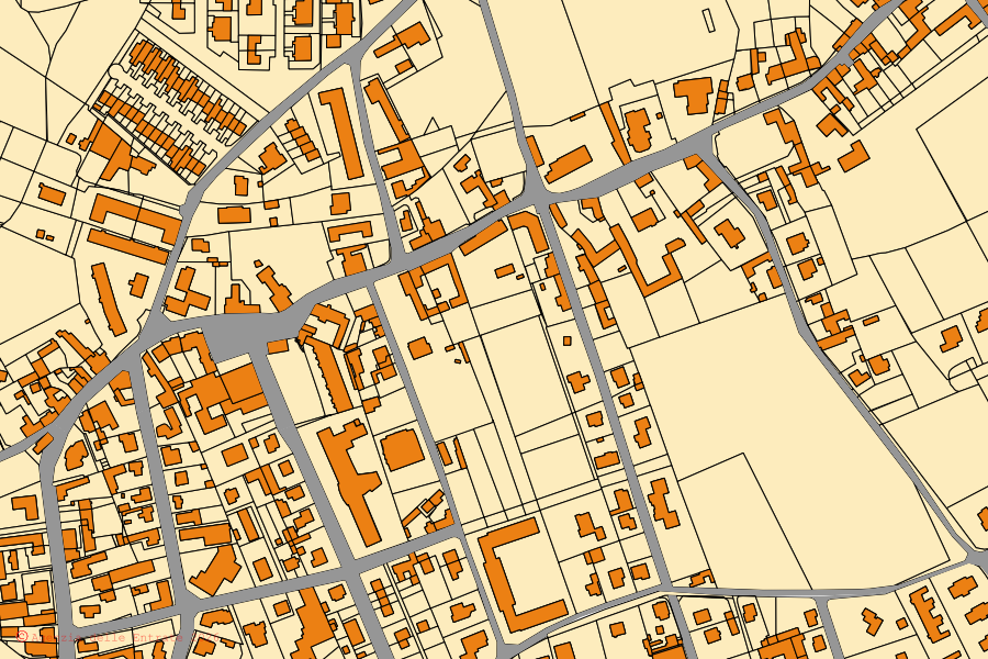 Mappa catastale del centro di San Giovanni al Natisone: particelle e fabbricati, cartografia Agenzia delle Entrate