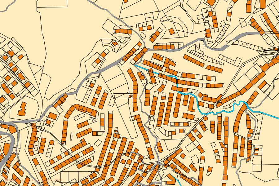 Mappa catastale del centro di San Giovanni in Fiore: particelle e fabbricati, cartografia Agenzia delle Entrate